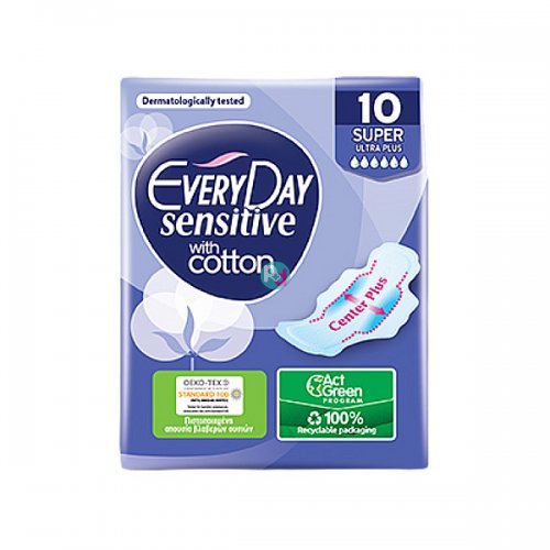 Every Day Sensitive with Cotton Super Ultra Plus 10 τμχ