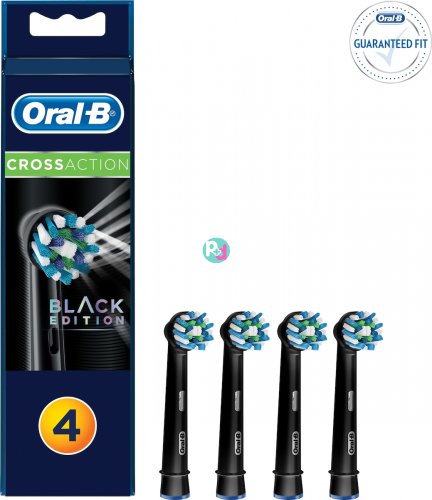 Oral-B Cross Action Ανταλλακτικά Black Edition 4τμχ