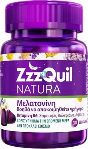 ZzzQuil Natura Μελατονίνη 30 Ζελεδάκια