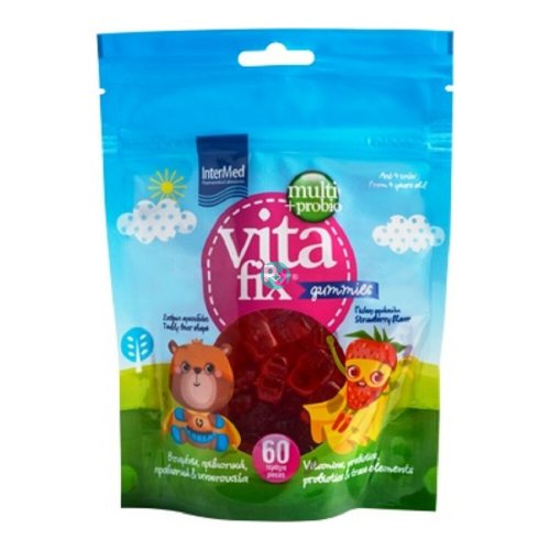 Intermed Vitafix gummies γεύση φράουλα 60 ζελεδάκια