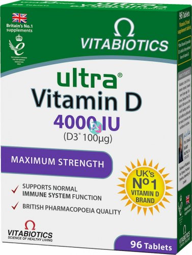 Vitabiotics Ultra Vitamin D3 4000 IU 96 tabs
