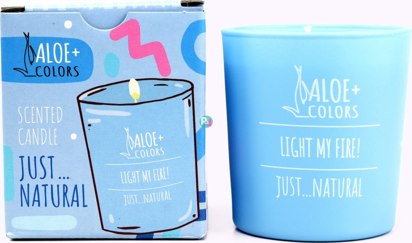 Aloe + Colors Aromatic Soy Candle in Just Natural Jar
