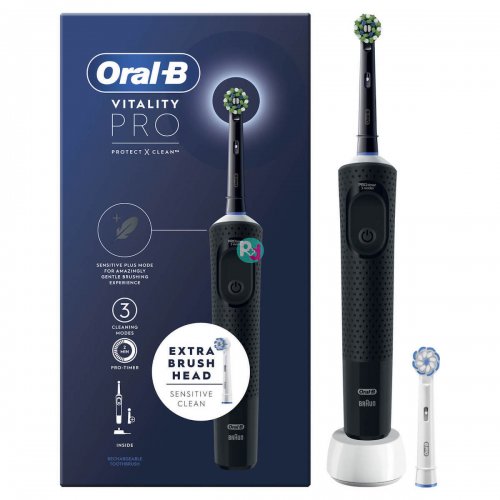 Oral-B Vitality Pro Protect X  Clean Black Ηλεκτρική Οδοντόβουρτσα 1τμχ