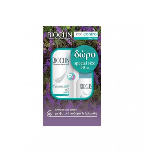 Bioclin Deo Control Spray Talc Deodorant for Heavy Perspiration 150ml & Gift Specail Size 50ml