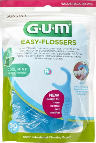 Gum Easy-Flossers Cool Mint 90pcs