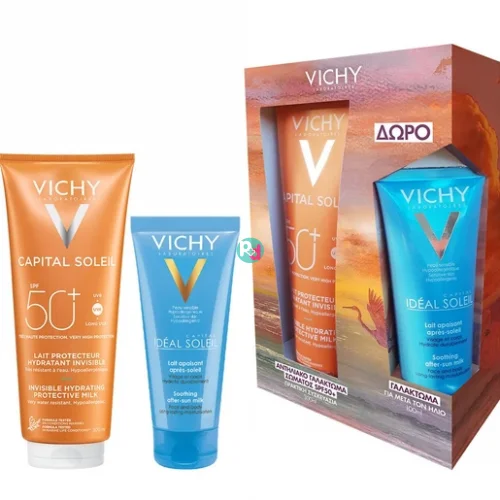 Vichy Capital Soleil Invisible Hydrating Milk SPF50 300ml + Gift After Sun Milk 100ml