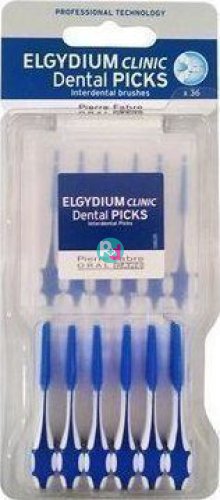 Elgydium Clinic Dental Picks Οδοντιατρικές Οδοντογλυφίδες Μιας Χρήσης 36 Τεμαχίων