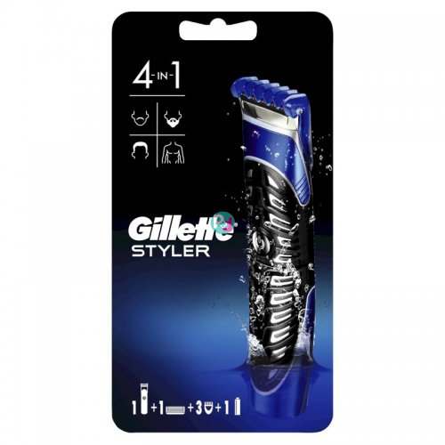Gillette Styler 4in1 Μηχανή Περιποίησης, Ξυρίσματος & Διαμόρφωσης Περιγραμμάτων, 1σετ