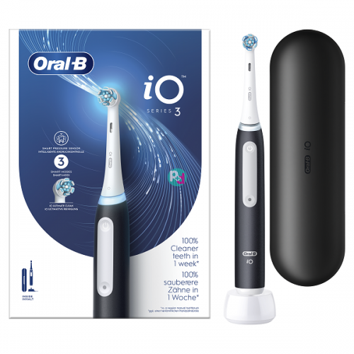 Oral-B iO Series 3 Electric Toothbrush Black + Travel Case 1pcs