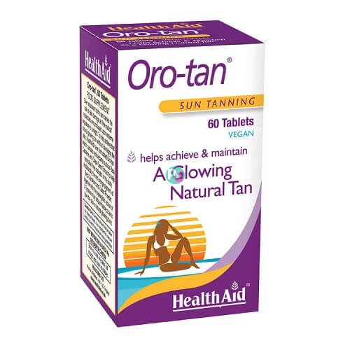 Health Aid Oro-tan Συμπλήρωμα Διατροφής για Λαμπερό & Φυσικό Μαύρισμα, 60 tabs