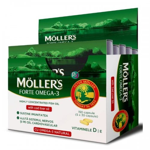 Moller's Forte Omega-3 Ιχθυέλαιο - Μουρουνέλαιο 150 Κάψουλες
