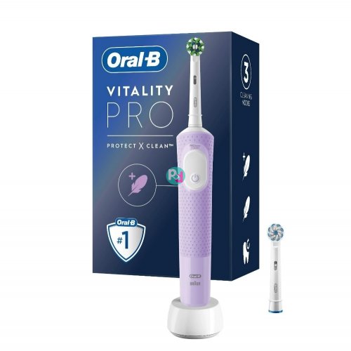 Oral-B Vitality Pro Protect X Clean Λιλά Ηλεκτρική Οδοντόβουρτσα 1τμχ