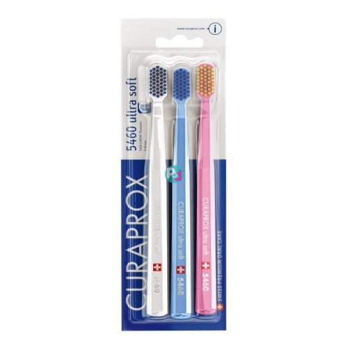 Curaprox Family Pack 5460 Ultra Soft 2+1 Free Toothbrushes