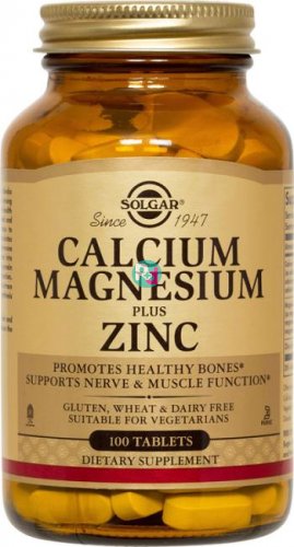 Solgar Calcium Magnesium Plus Zinc 100Tabs