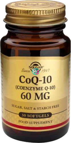 Solgar CoQ-10 60 mg. 30 Caps-Coenzyme Q-10