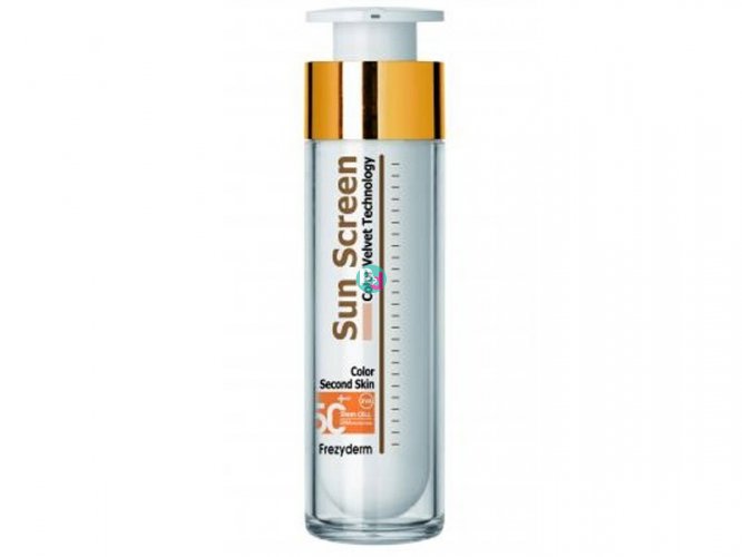 Frezyderm Sunscreen Sunscreen Second Skin Color Velvet Face Cream SPF50 50ml