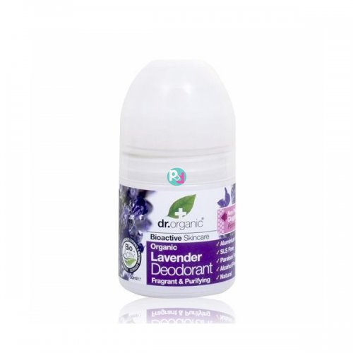 Dr. Organic Deodorant Lavender 50ml Roll-On