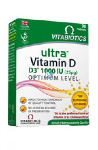Ultra Vitamin D D3 1000IU (25μg) 96Tabs