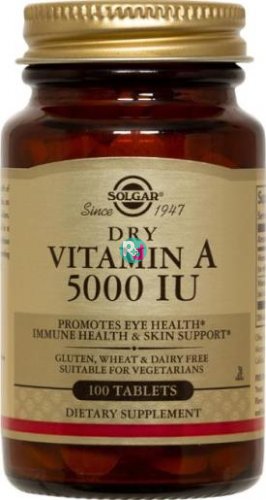 Solgar Dry Vitamin A 5000 IU 100 TABS