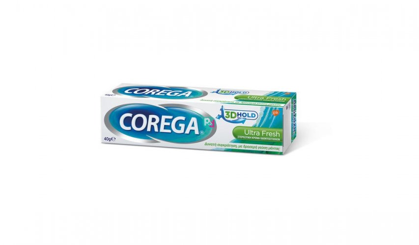 Corega 3D Hold Ultra Fresh Στερεωτική Κρέμα Οδοντοστοιχιών 40γρ