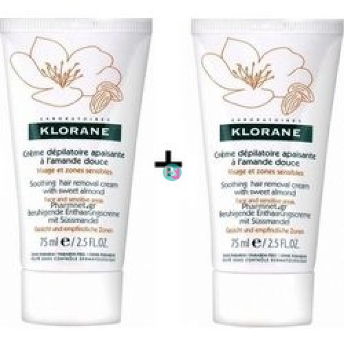 Klorane Soothing Hair Removal Cream 2*75ml