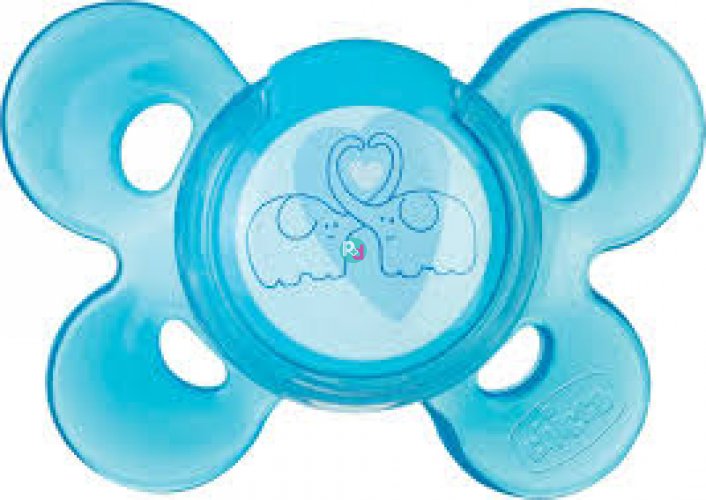 Chicco Physio Comfort Blue Soother With Case 6-12m 