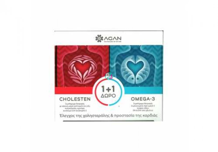 Agan Cholesten 30 Caps + Omega 3 1000 mg 30 Softgels