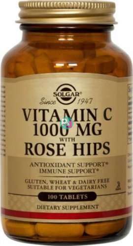 Solgar Vitamin C 1000mg With Rose Hips 100 Tablets