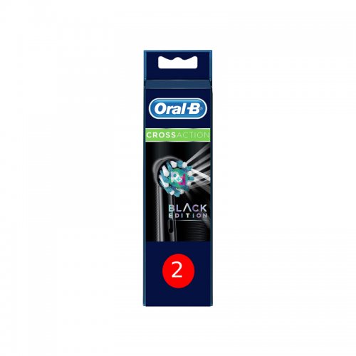 ORAL B  Cross Action Black Edition  Ανταλακτικά Ηλεκτρικής Οδοντόβουρτσας 2 τεμ