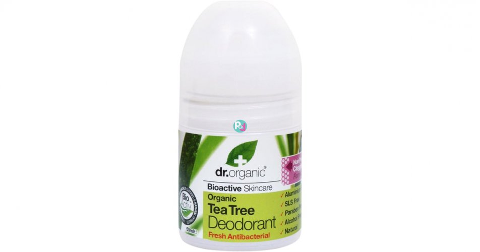 Dr. Organic Tea Tree Deodorant, 50 ml Roll-On