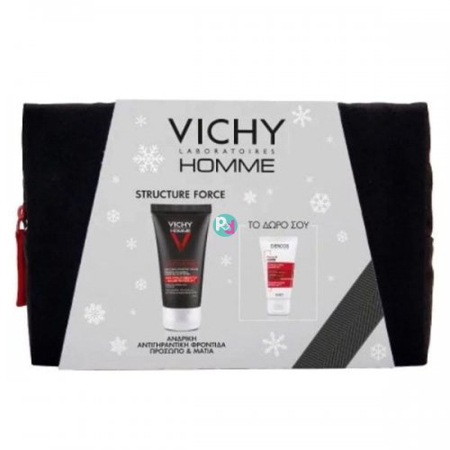 Vichy Homme Structure Force Cream Face & Eyes 50ml + Δώρο Dercos Energy Shampoo 50ml 