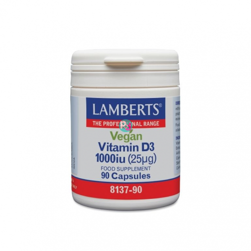 Lamberts Vegan Vitamin D3 1000IU 90 κάψουλες 