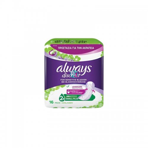Always Discreet Small Plus For Incontinence 16pcs