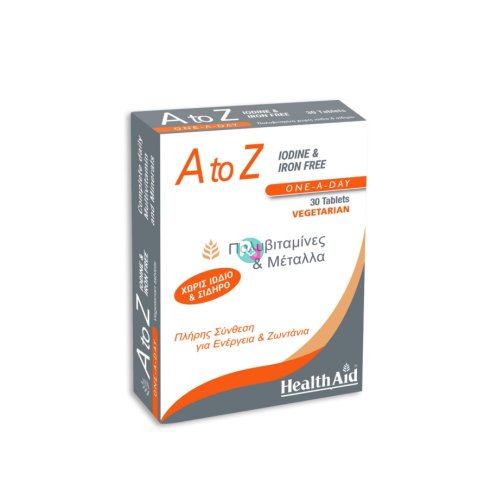 Health Aid A to Z Iodine & Iron Free 30tabs