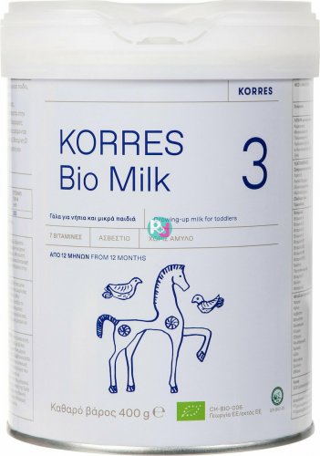 Korres Baby Bio Milk Βιολογικό Αγελαδινό Γάλα για Νήπια και Μεγάλα Παιδιά No3 (από 12 μηνών) 400gr