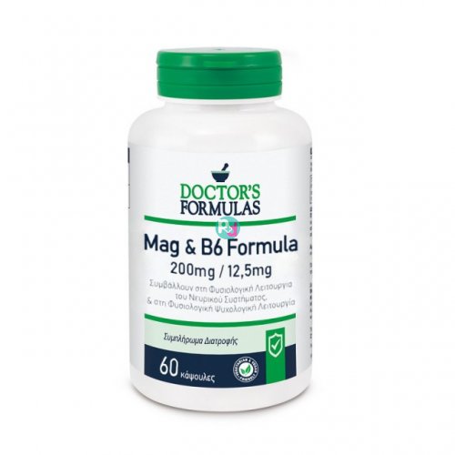 Doctor's Formulas Magnesium 200mg & B6 Formula 12.5mg 60caps
