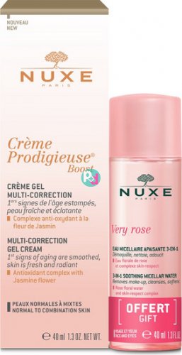 Nuxe Creme Prodigieuse Boost Gel Cream 40ml + Very Rose Micellaire Water 40ml 
