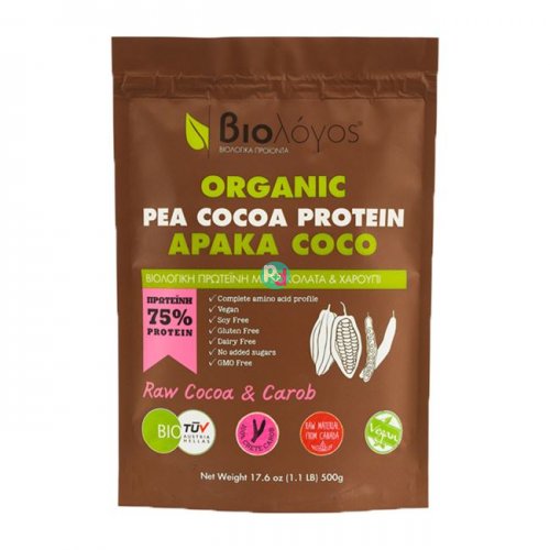 Βιολόγος Organic Pea Choco Protein 500gr