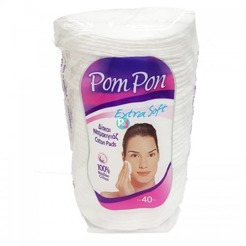 Pom Pon Δίσκοι Ντεμακιγιάζ Extra Soft 40 τμχ