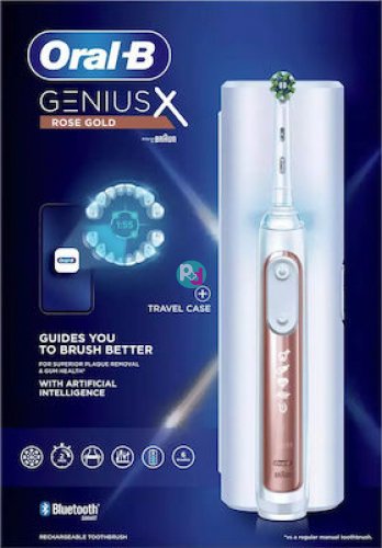 Oral-B Genius x Rose Gold Ηλεκτρική Οδοντόβουρτσα + Θήκη Ταξιδίου
