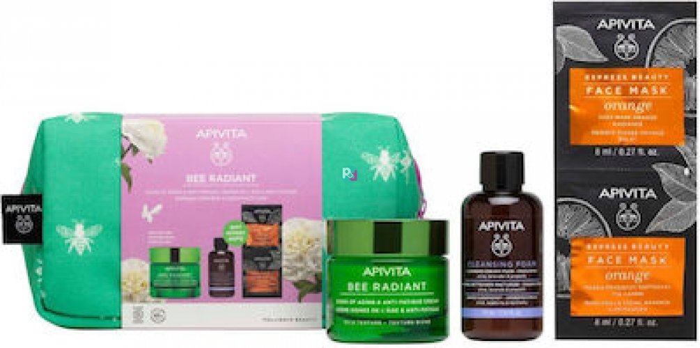 Apivita Bee Radiant Cream for Signs of Aging & Relaxed Look Rich Texture 50ml + Set With 2 Gifts