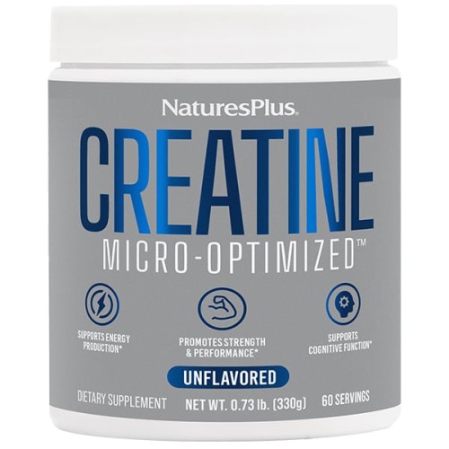 Natures Plus  Creatine Monohydrate Powder Μονοϋδρική Κρεατίνη Χωρίς Γεύση 330gr