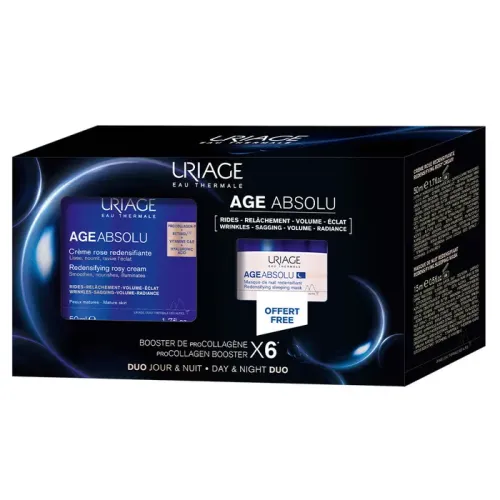 Uriage Age Absolu Redensifying Rosy Cream 50ml + Redensifying Night Care 15ml