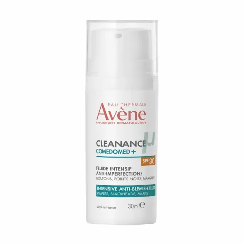 Avene Cleanance Comedomed+ SPF30 Fluid Λεπτόρρευστη Κρέμα Προσώπου Ημέρας Υψηλής Προστασίας κατά των Ατελειών & της Ακμής Χωρίς Χρώμα  30ml