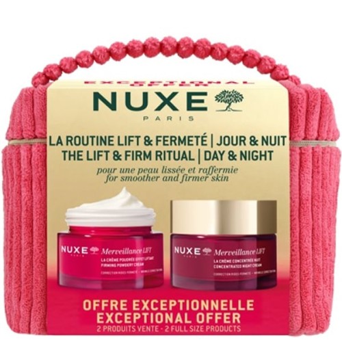 Nuxe The Lift & Firm Ritual Day & Night Promo Merveillance Lift Firming Powdery Cream Συσφικτική Κρέμα Προσώπου 50ml & Merveillance Lift Nuit Cream Συμπυκνωμένη Κρέμα Νύχτας 50ml & Νεσεσέρ 