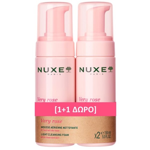 Nuxe Promo Very Rose Αφρός Καθαρισμού Προσώπου 1+1 Δώρο 2x150ml