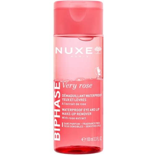 Nuxe Very Rose Biphase Waterproof Eye & Lip Make-Up Remover Διφασικό Ντεμακιγιάζ για Μάτια & Χείλη 100ml