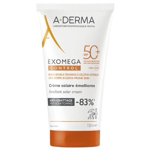 A-Derma Exomega Control Αντηλιακό Γαλάκτωμα για Ξηρές & Ατοπικές Επιδερμίδες  SPF50 150ml + Δώρο Dermalibour Cica-Creme 15ml