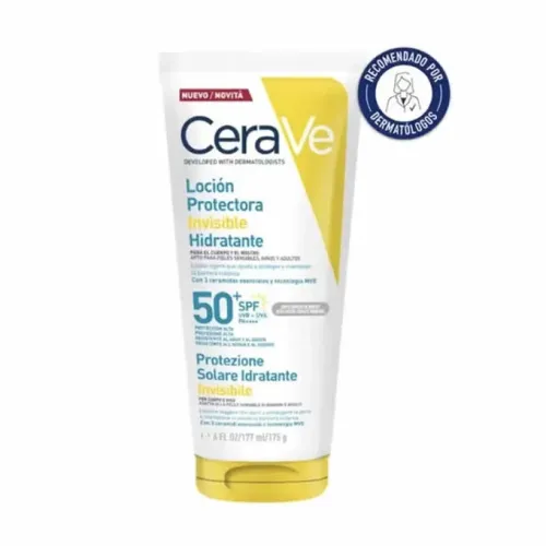 Cerave Invisible Hydrating Sunscreen Lait SPF50 Αντηλιακό για Πρόσωπο & Σώμα 177ml
