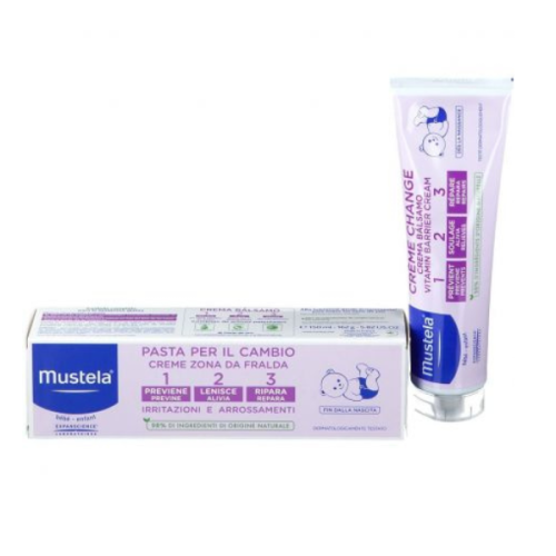 Mustela Bebe Vitamin Barrier Creme 1-2-3 Καθημερινή Κρέμα για την Αλλαγή της Πάνας 150ml